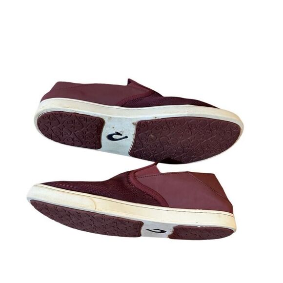 OluKai Pehuea Slip On Loafer Sneakers in Red Sea Salt Burgundy Size 12 Women’s - Picture 3 of 7